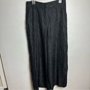 House Of Harlow 1960 Wide Leg Crepe Pants Women's Size Large Elastic Waist Black